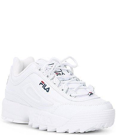 FILA Womens Disruptor II Premium Lace-Up Chunky Platform Retro Sneakers product image