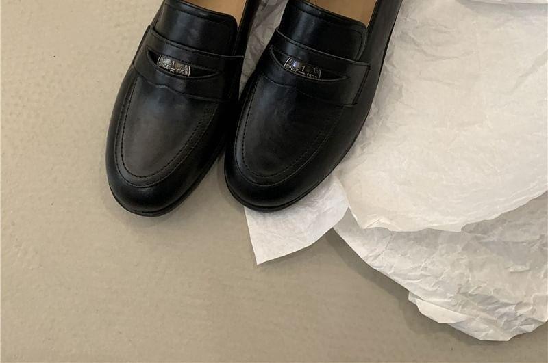 Faux Leather Penny Loafers product image