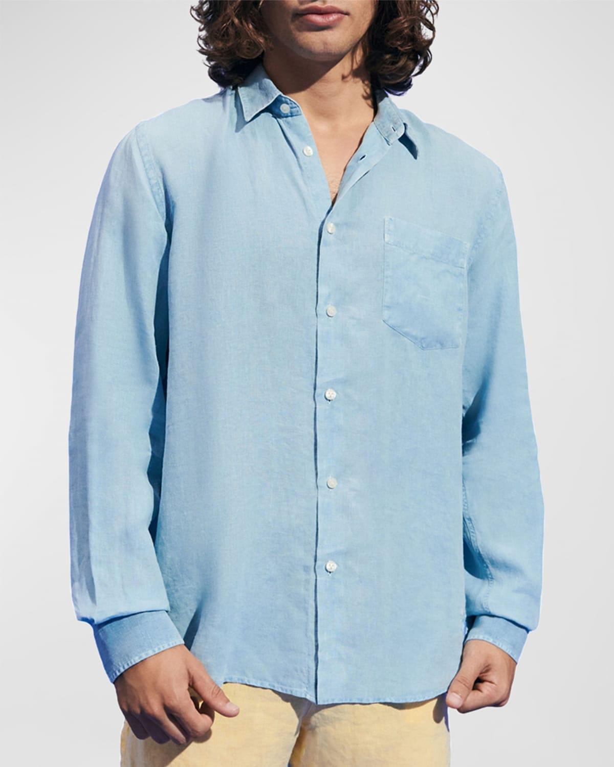 Mens Caroubis Linen Shirt Product Image