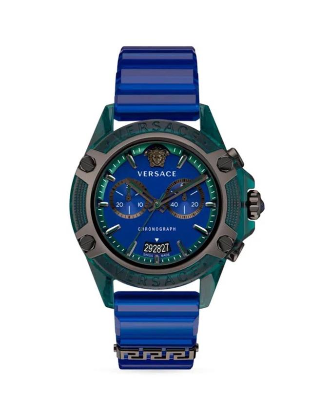 Men's Icon Active 44mm Polycarbonate Bracelet Chronograph Watch In Green Product Image