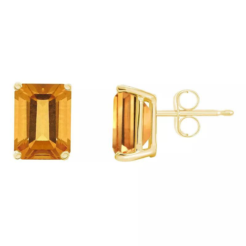 Citrine (3-1/5 ct. t.w.) Stud Earrings in 14K Yellow Gold or 14K White Gold Product Image