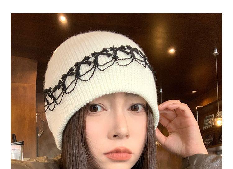 Bow Knit Beanie Product Image