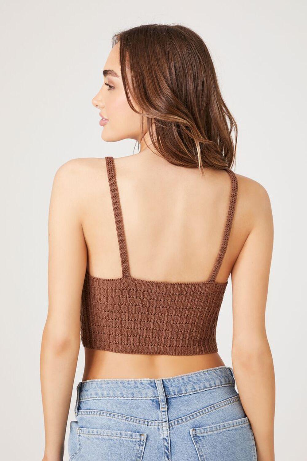 Crochet Sweater-Knit Cropped Cami | Forever 21 Product Image