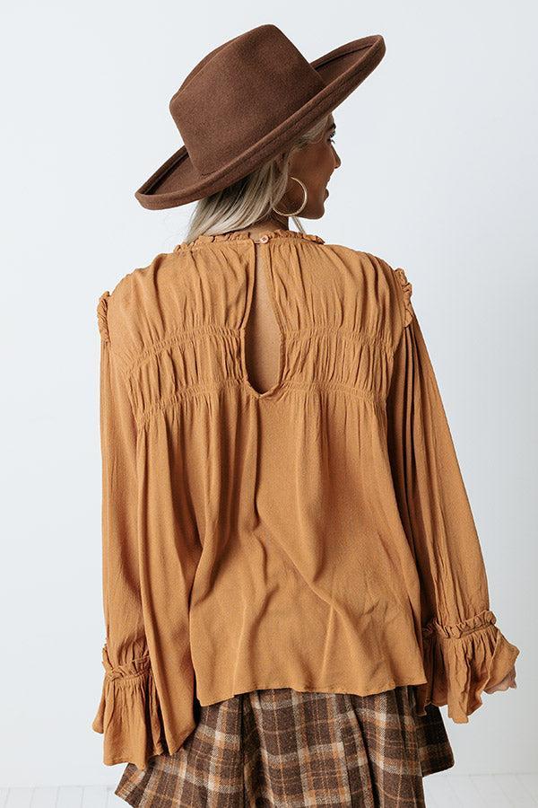 Stay The Course Shift Top In Camel Product Image