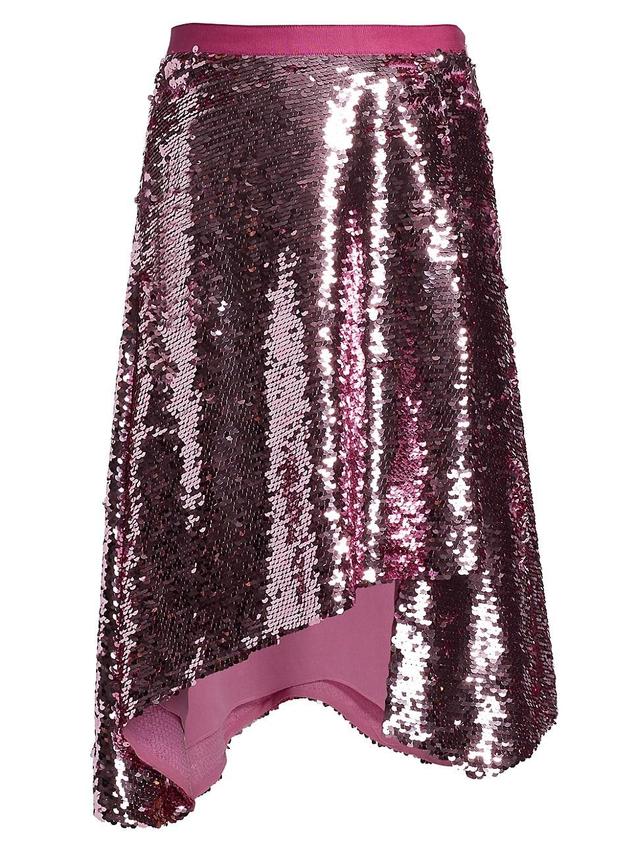 Womens Draped Sequin Skirt Product Image