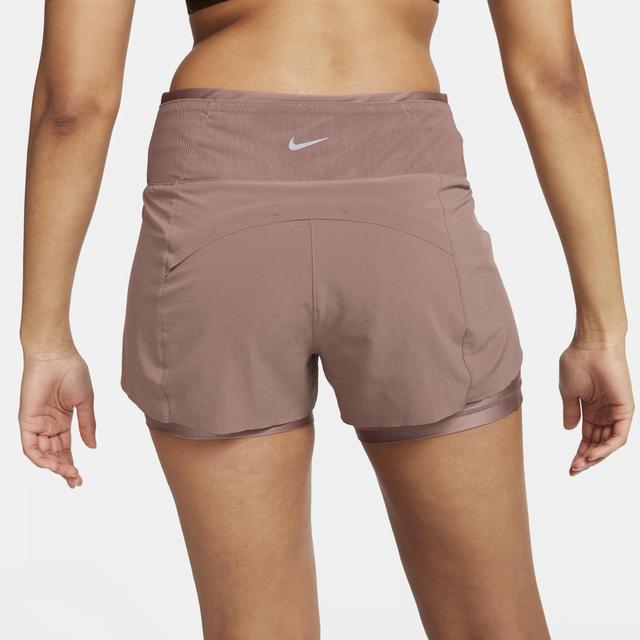 Nike Womens Dri-FIT Swift Mid-Rise 3 2-in-1 Running Shorts with Pockets Product Image