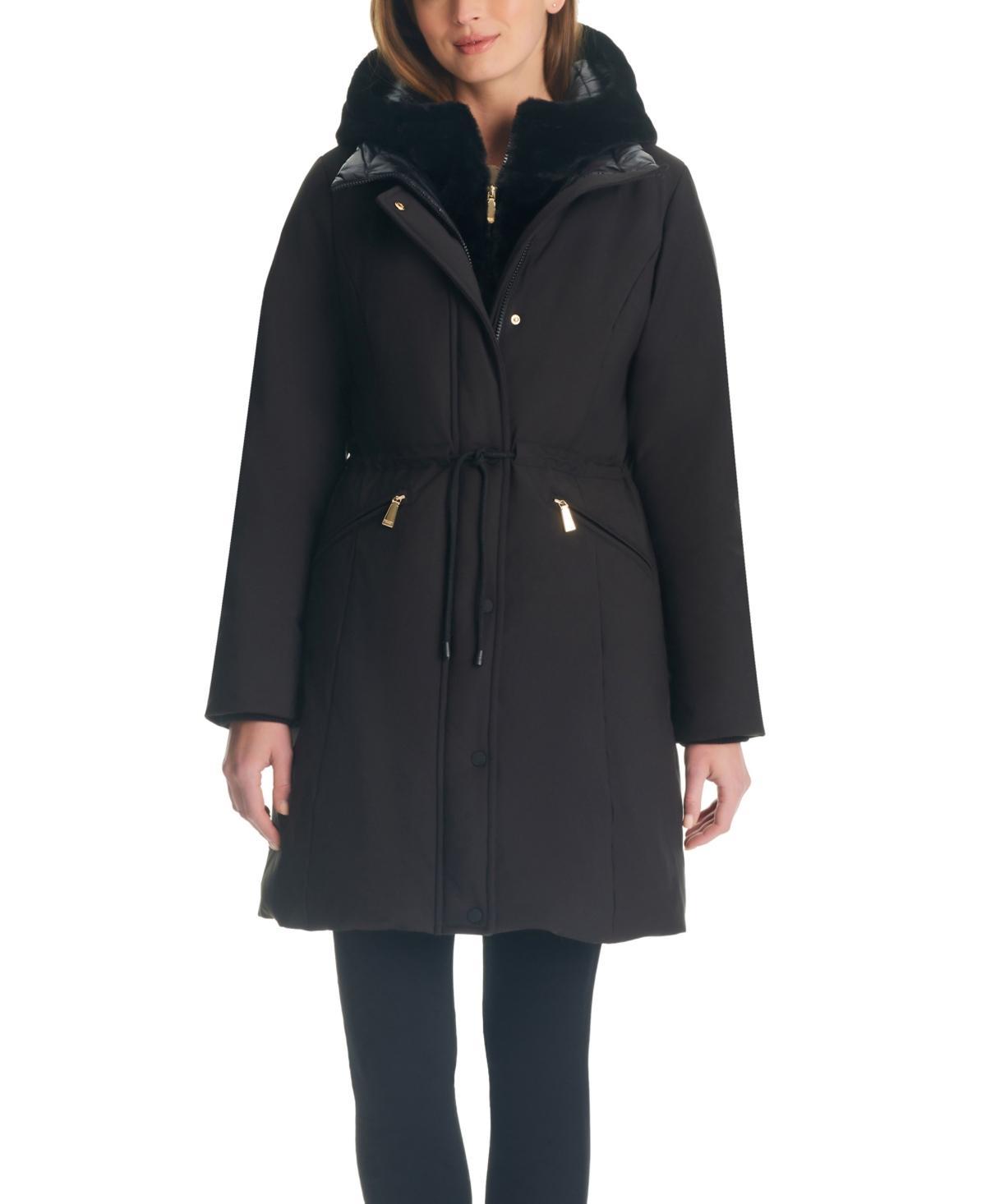 Kate Spade New York Womens Bibbed Hooded Puffer Coat Product Image