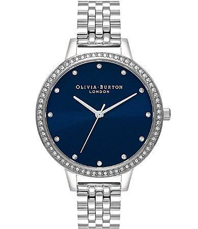 Olivia Burton Classic Sparkle Bezel Stainless Steel Bracelet Watch Product Image