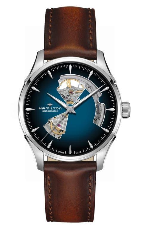 Hamilton Jazzmaster Open Heart Leather Strap Watch, 40mm Product Image