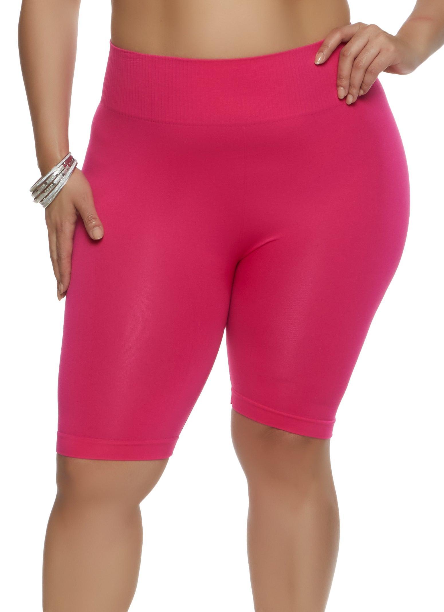 Womens Plus Size Rib Knit Cycling Shorts Product Image