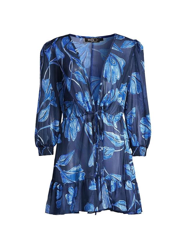 Womens Nightflower Floral Drawstring Cover-Up Product Image