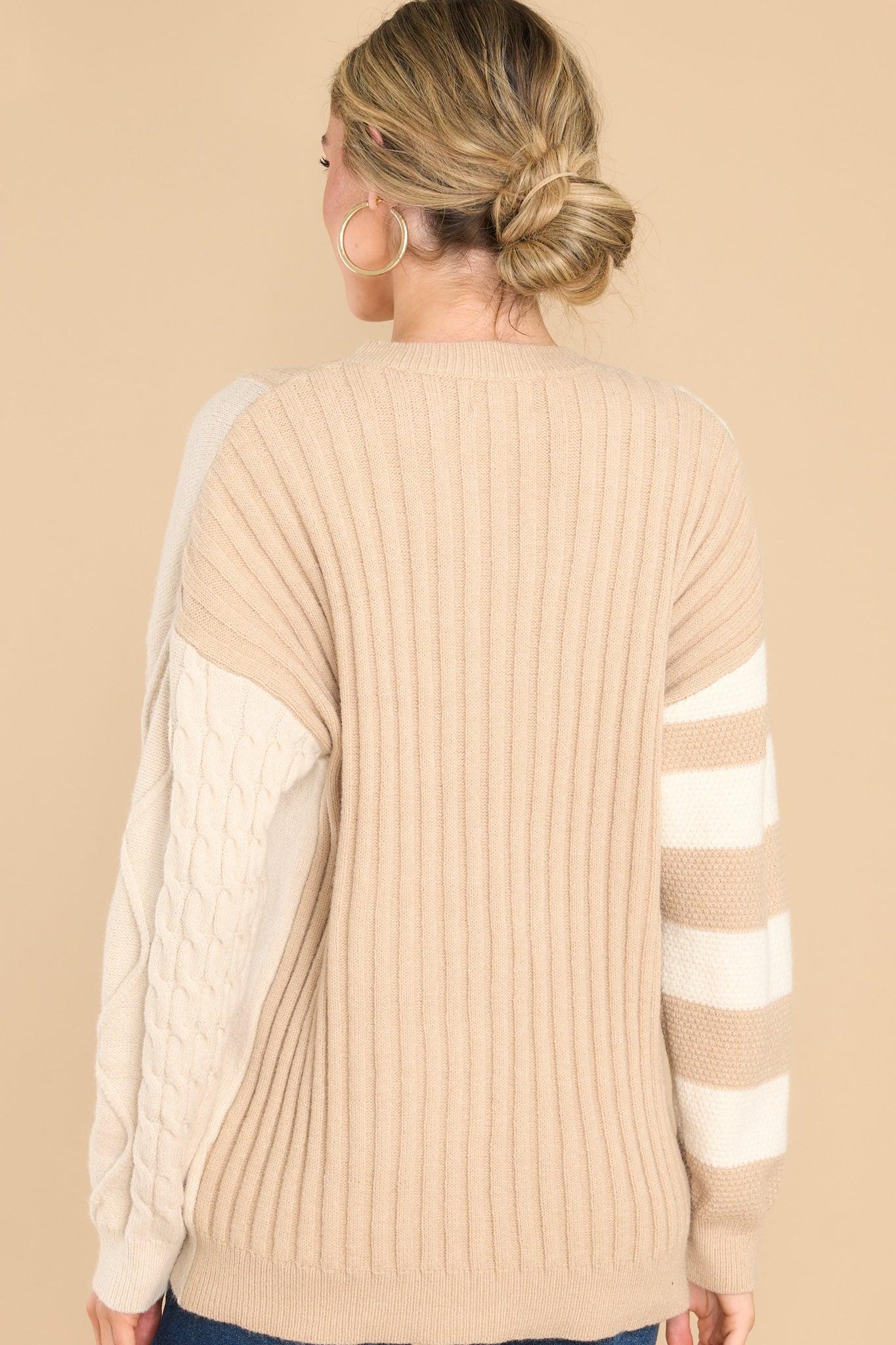 Fable Dreams And Aspirations Light Taupe Multi Sweater Product Image