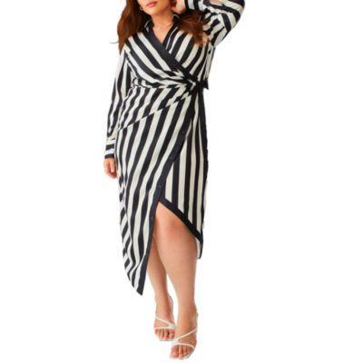 Plus Size Asymmetrical Shirtdress Product Image