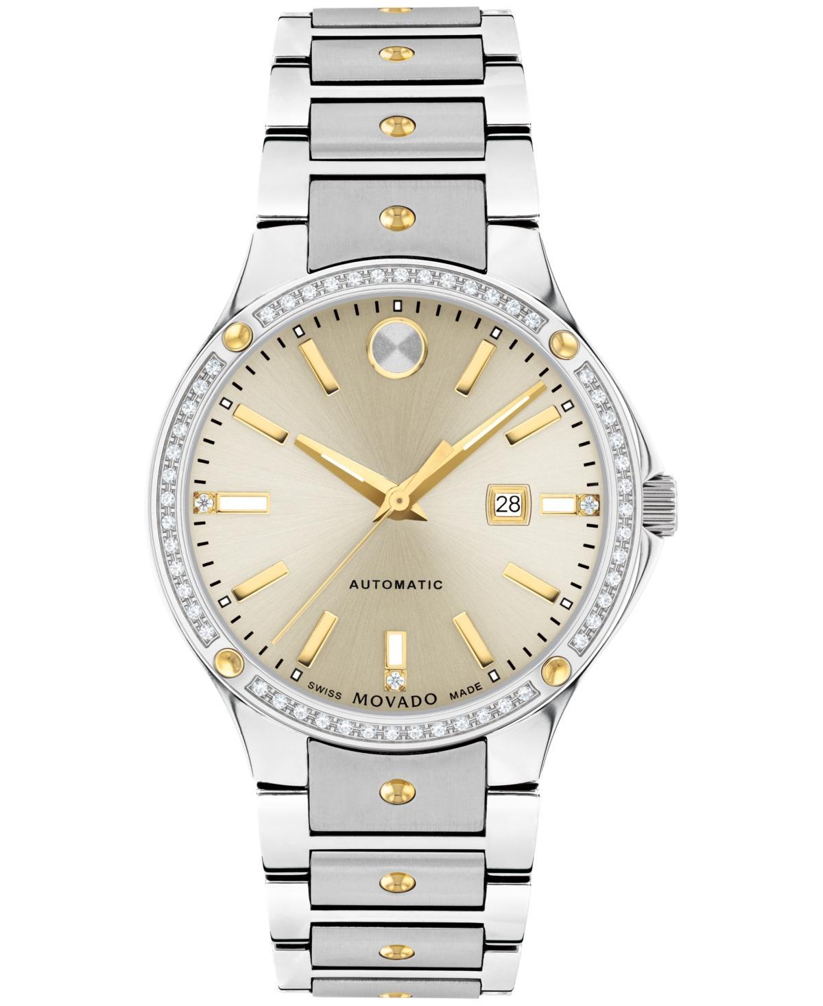 Womens Movado SE Automatic Two-Tone Stainless Steel & Diamond Bracelet Watch Product Image