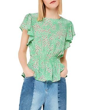 Whistles Daisy Meadow Frill Sleeve Top Product Image