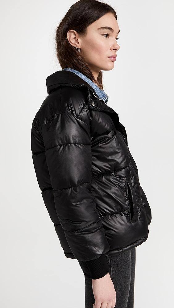 BLANKNYC Run The Show Nylon & Denim Puffer | Shopbop Product Image