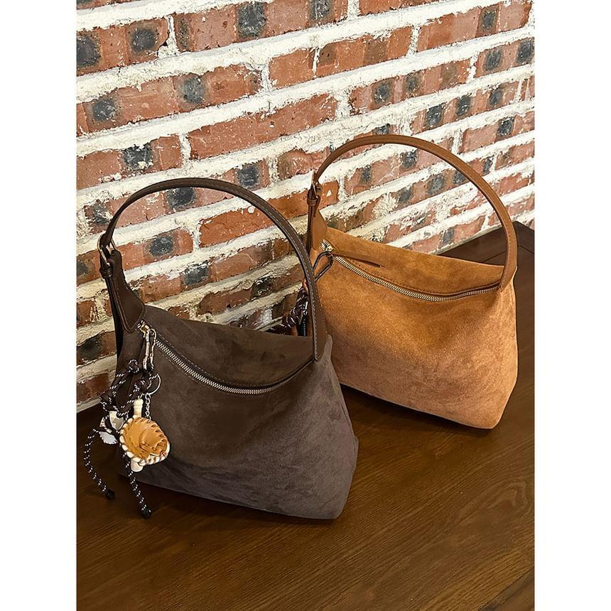 Faux Leather Plain Shoulder Bag product image