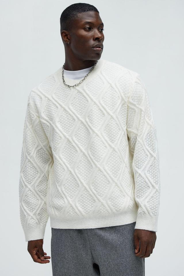 Fast Track Crewneck Sweater - Off White Product Image