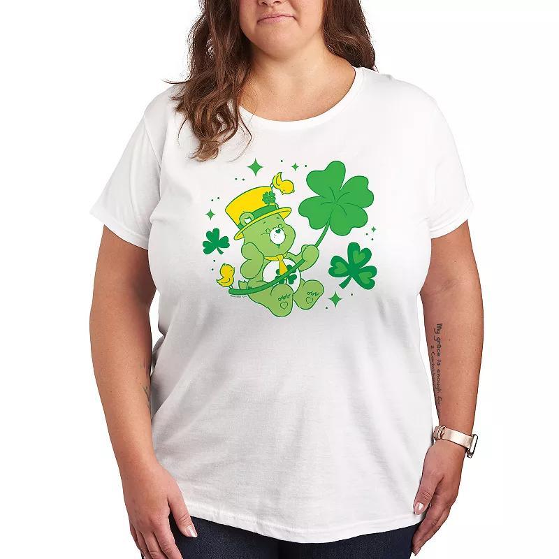 Plus Care Bears Good Luck Bear With Hat Graphic Tee, Womens Product Image