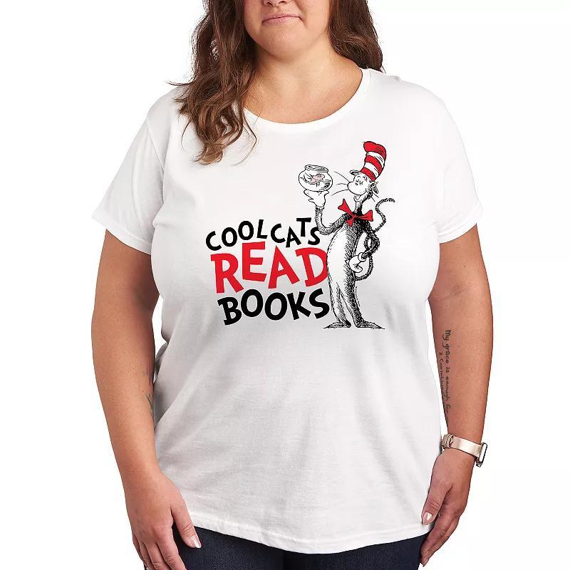 Plus Dr. Seuss Cool Cats Read Books Graphic Tee, Womens Product Image