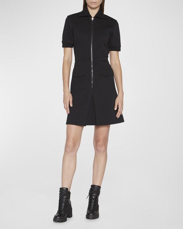 Moncler Zip Front Short Sleeve Dress Product Image