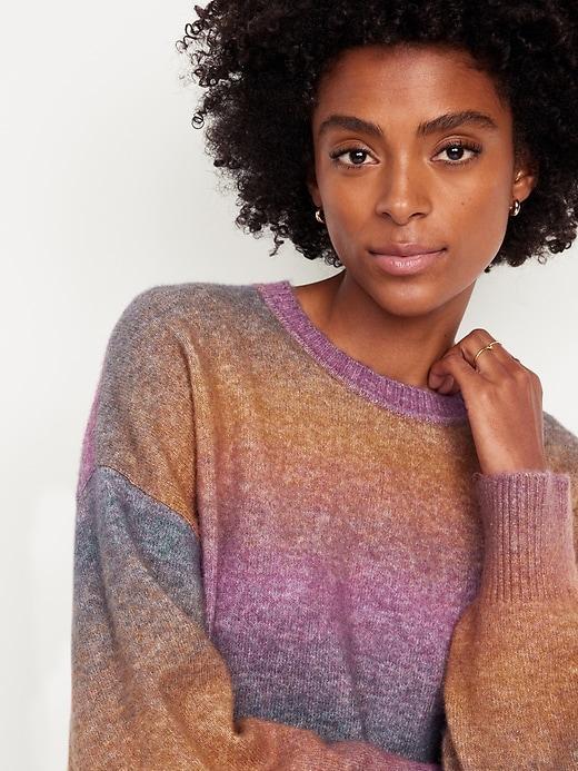 Cozy Crew-Neck Ombré Sweater Product Image