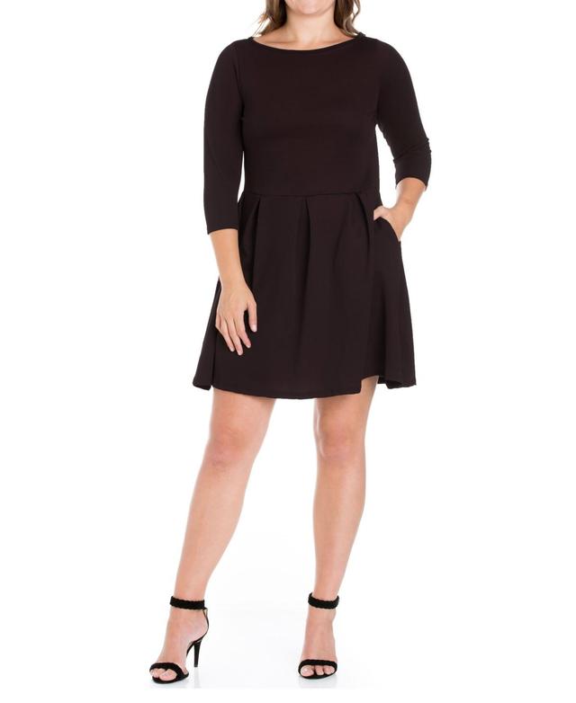 Womens Plus Size Perfect Fit and Flare Dress Product Image