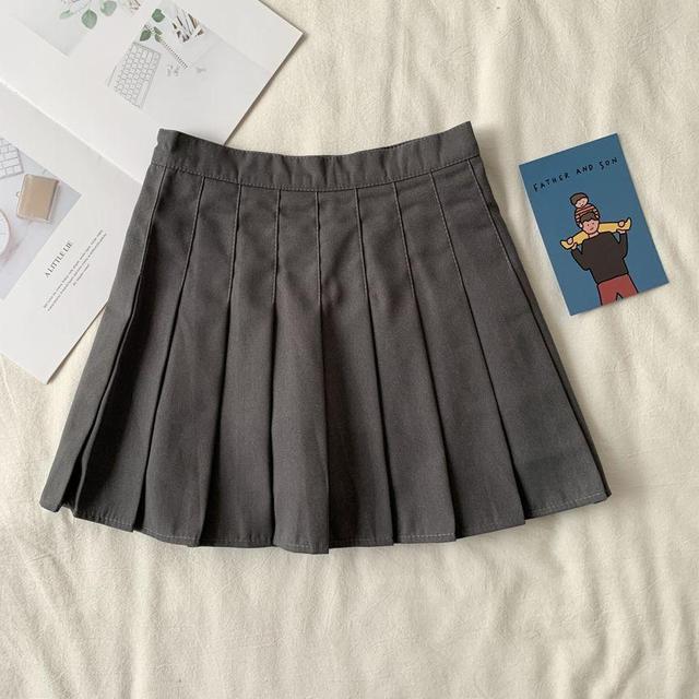 Pleated A-Line Mini Skirt Product Image