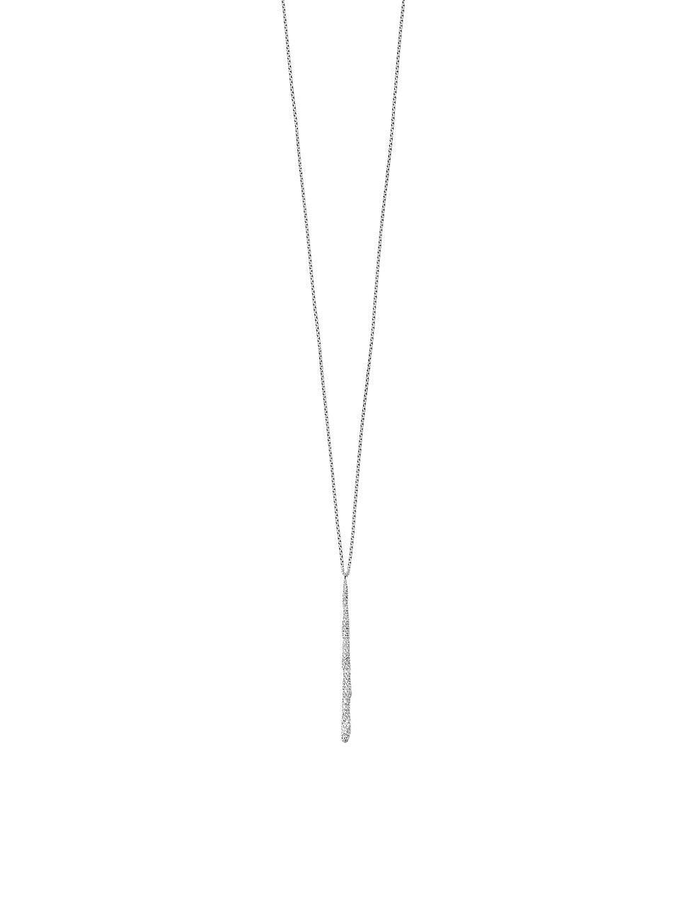 Ippolita Stardust Pav Diamond Squiggle Stick Pendant Necklace Product Image