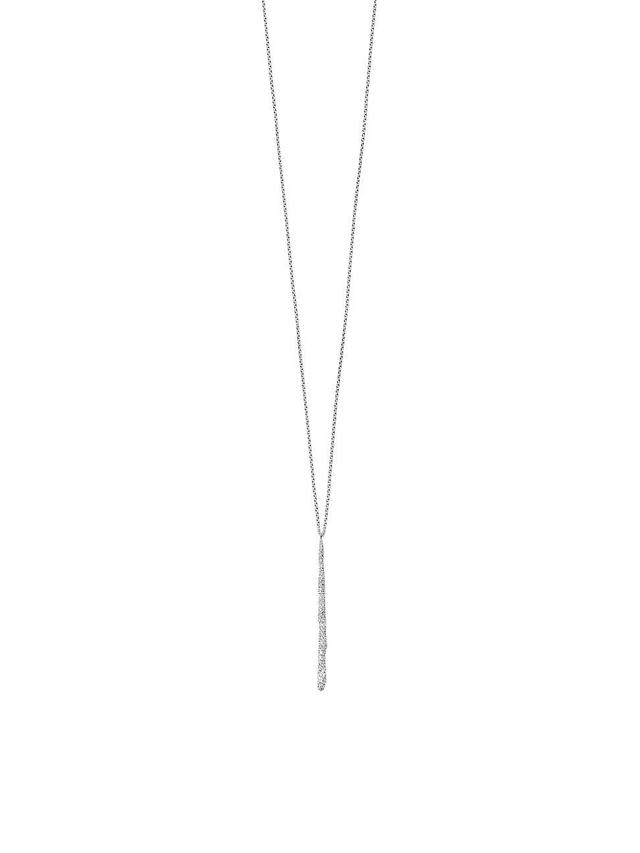 Ippolita Stardust Pav Diamond Squiggle Stick Pendant Necklace Product Image