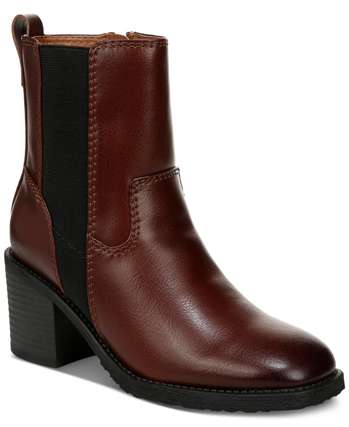 Zodiac Womens Claret Block-Heel Stretch Booties Product Image