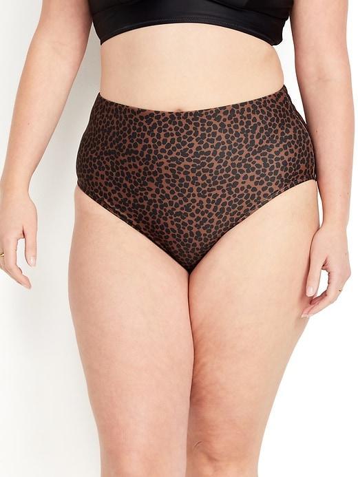 High-Waisted French-Cut Bikini Swim Bottoms Product Image