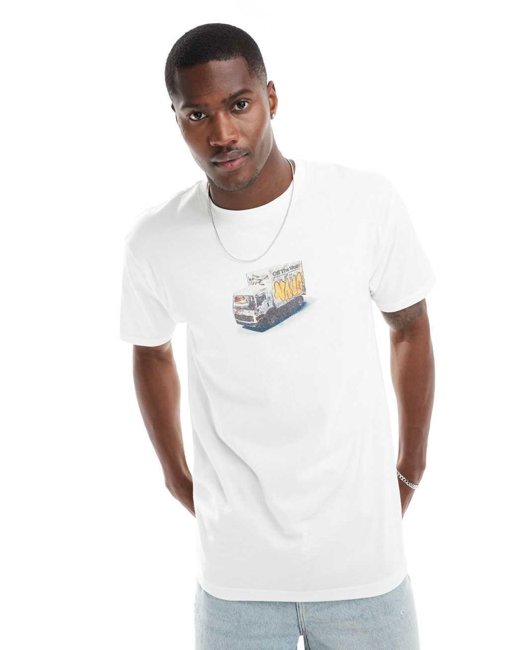 Vans graphic print T-shirt in white Product Image