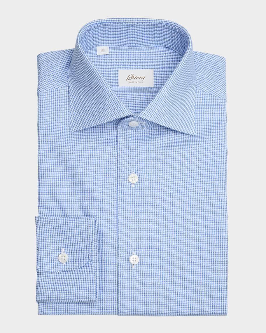 Men's Cotton Micro-Houndstooth Dress Shirt Product Image