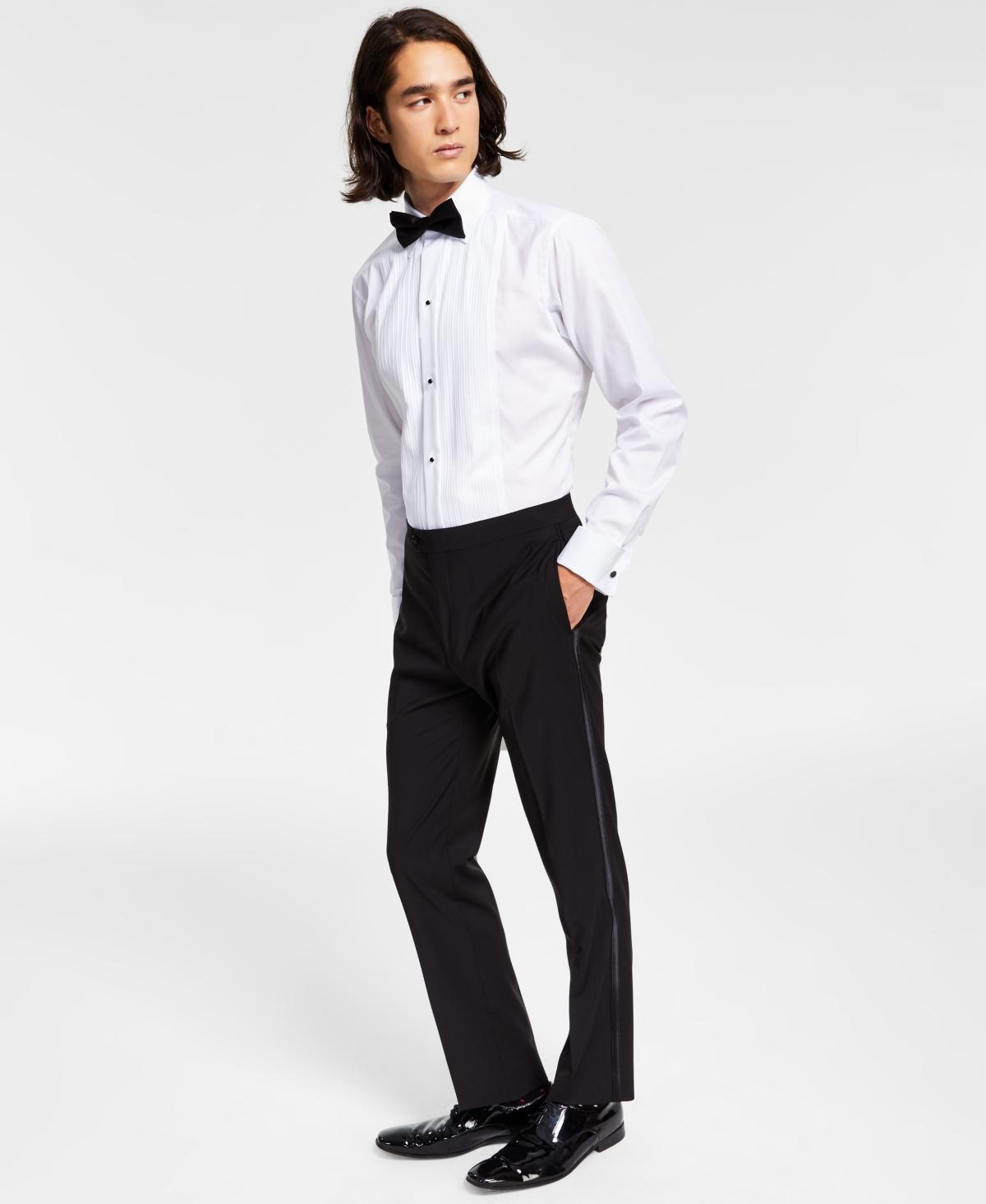 Calvin Klein Mens Slim-Fit Infinite Stretch Black Tuxedo Suit Pants Product Image