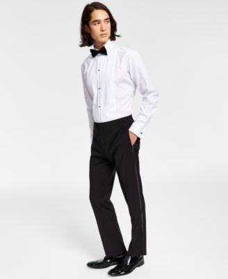 Calvin Klein Mens Slim-Fit Infinite Stretch Black Tuxedo Suit Pants Product Image