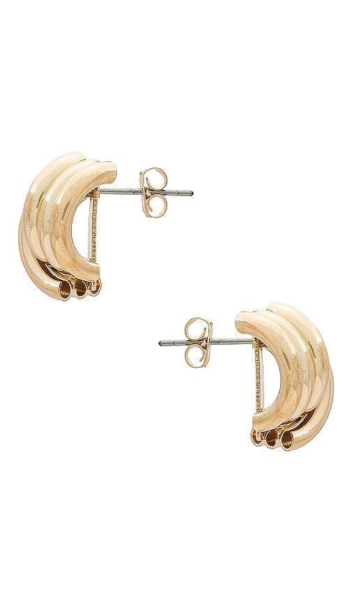 SHASHI X Revolve Knot Earrings in Metallic Gold. Product Image