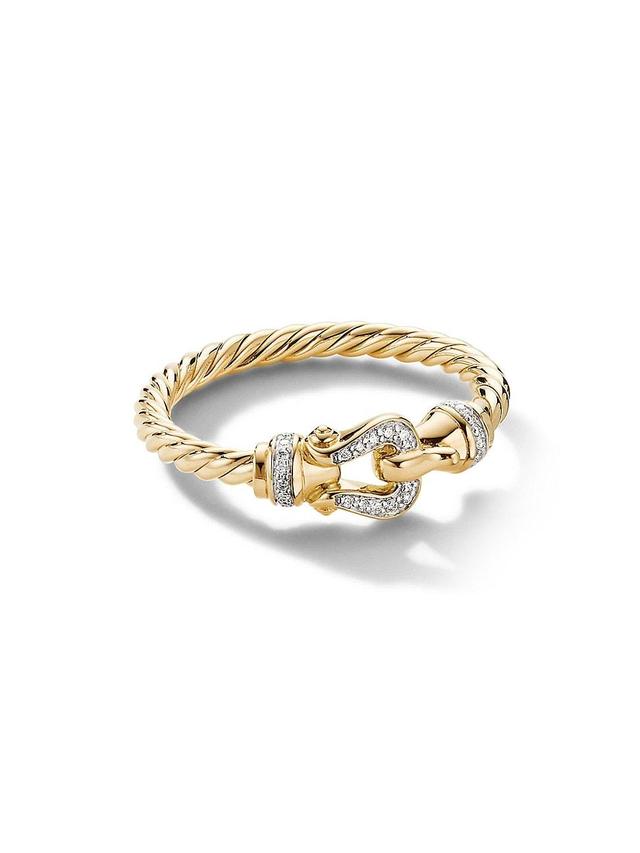 Womens Cable Collectibles 18K Yellow Gold & Diamond Ring Product Image