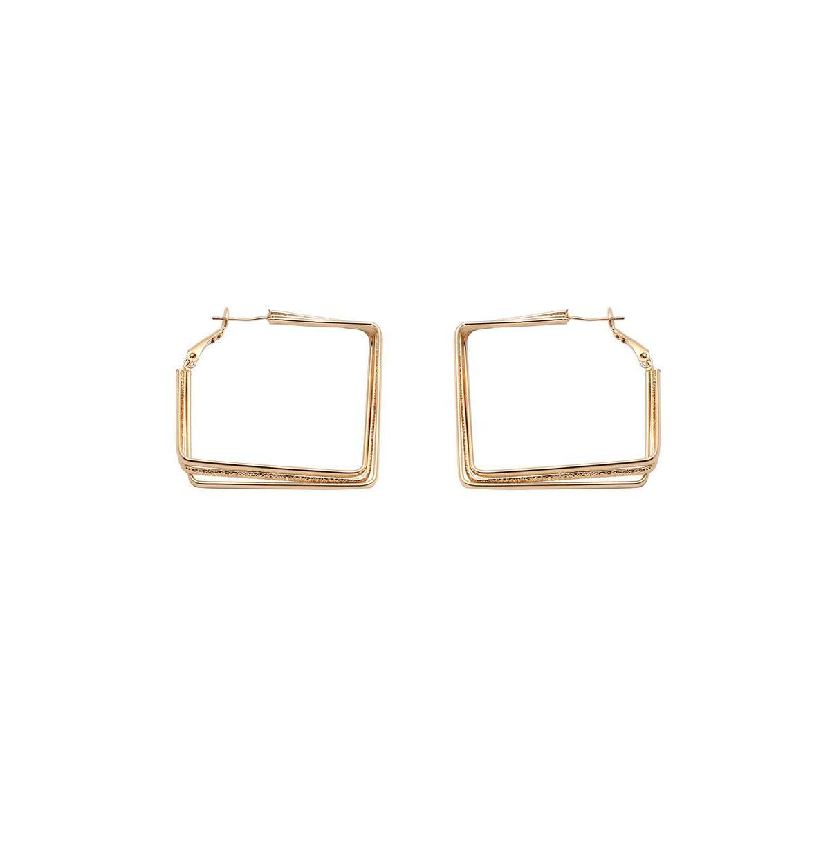 Sohi Womens Geometric Hoop Earrings Product Image