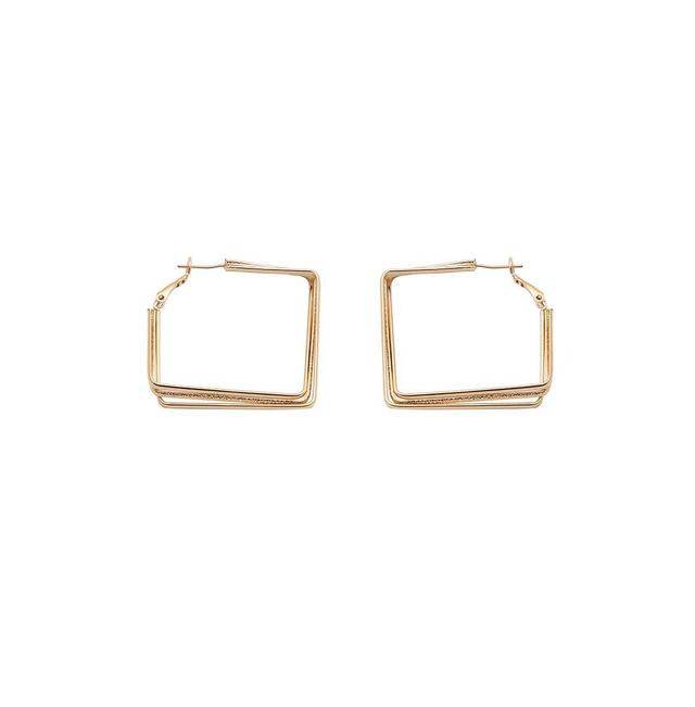 Sohi Womens Geometric Hoop Earrings Product Image