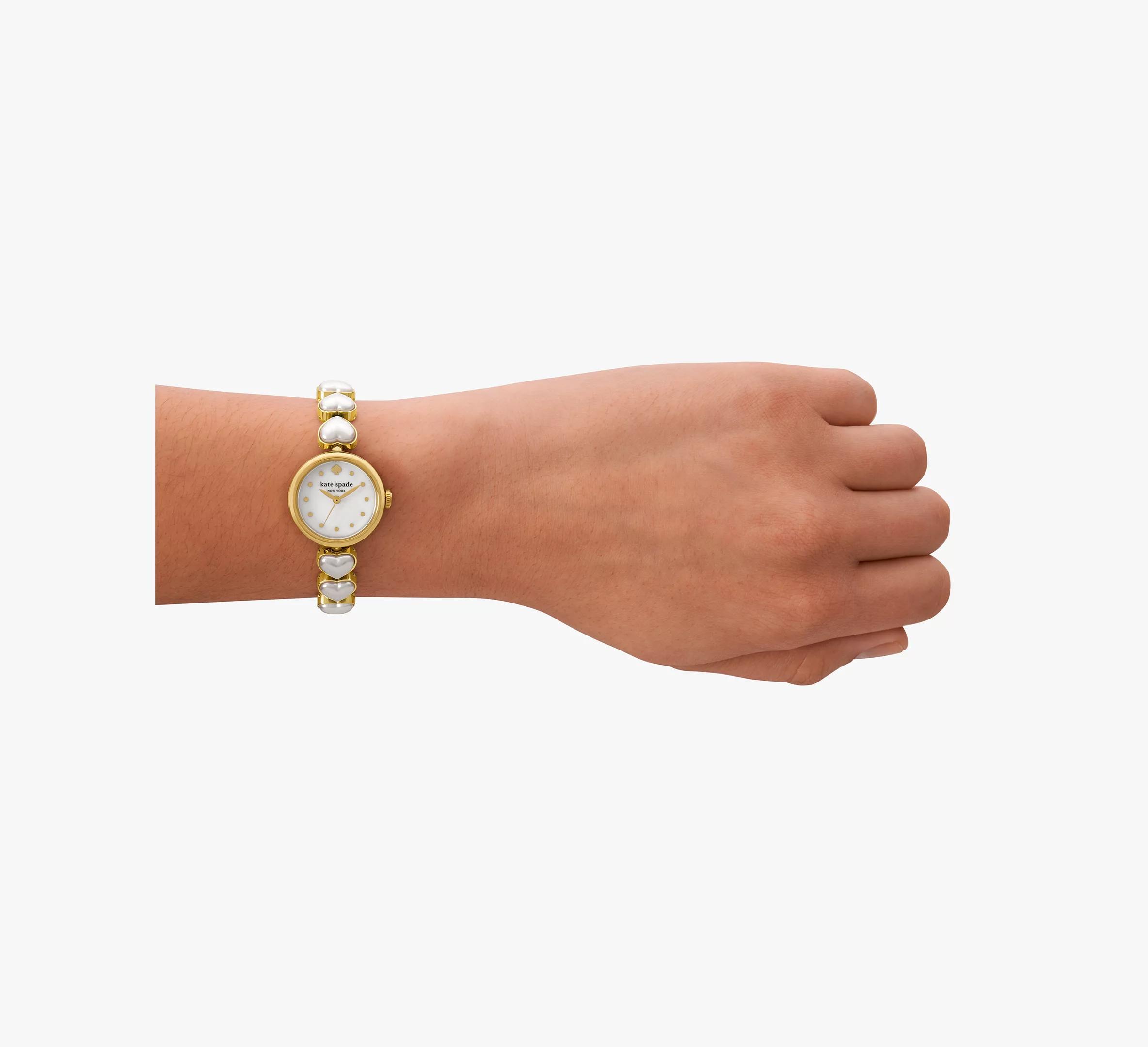 Monroe Heart Pearl Bracelet Watch Product Image