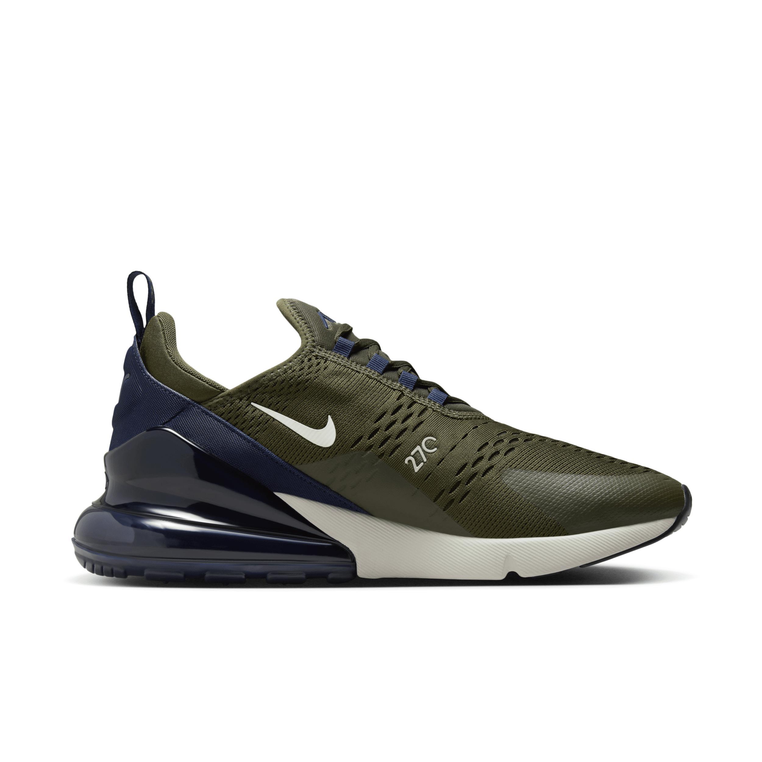 Nike Mens Air Max 270 - Running Shoes Cargo Khaki/Lt Bone/Obsidian Product Image