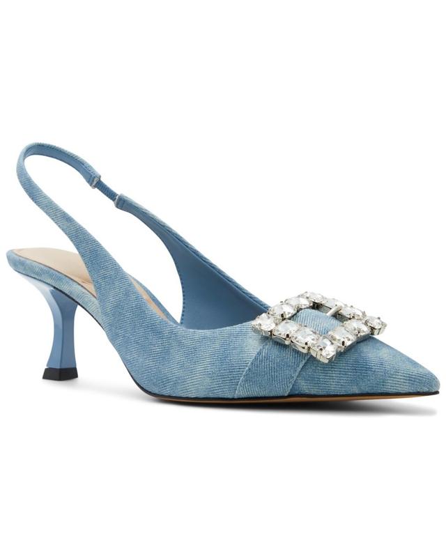 Aldo Womens Carlita Embellished Slingback Kitten-Heel Pumps Product Image