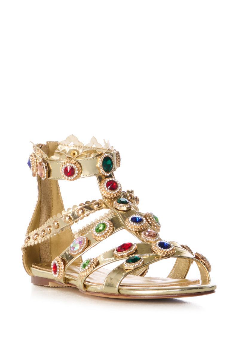 AZALEA WANG BRIDIE GOLD EMBELLISHED SANDAL Product Image