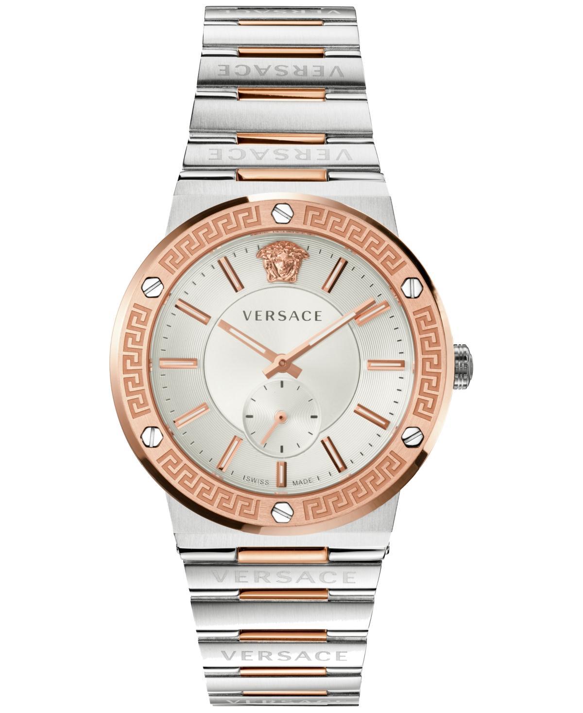 Womens Greca Logo Two-Tone Stainless Steel Watch Product Image