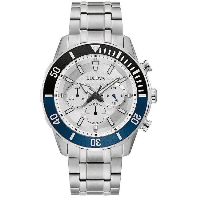 Bulova Mens Stainless Steel Chronograph Watch - 98A257 Silver Tone Product Image