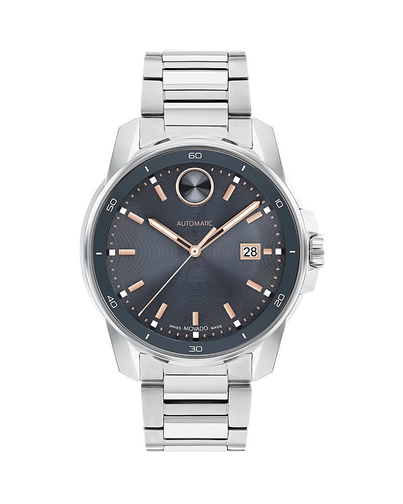 Men's Movado Bold Verso Gold-Tone IP Automatic Watch with Grey Dial (Model: 3601053) Product Image