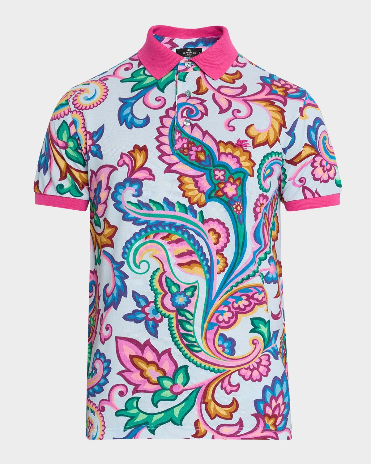 Mens Paisley Polo Shirt Product Image