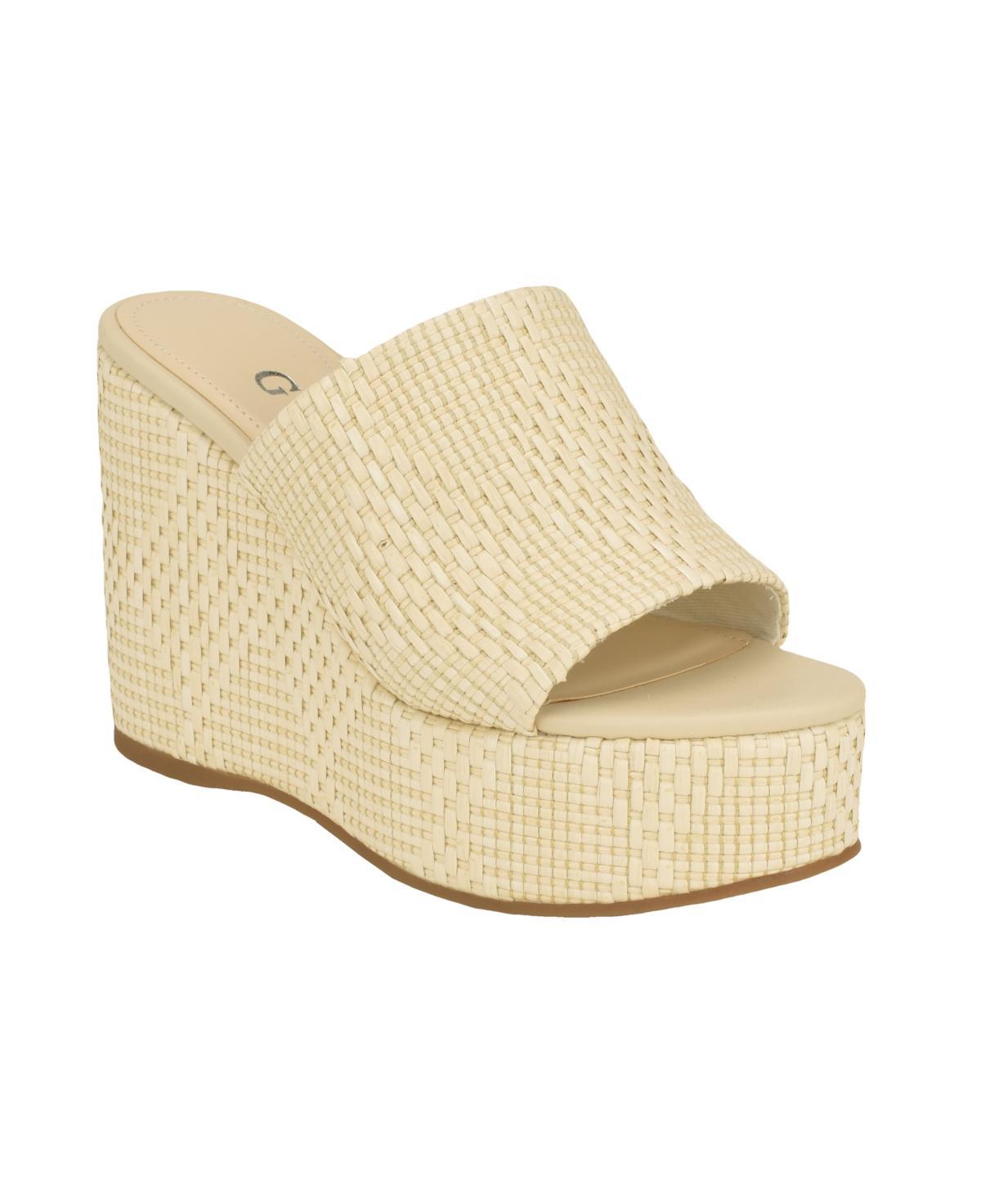 Guess Womens Yenisa Single Band Slide Platform Wedge Sandal Womens Shoes Product Image