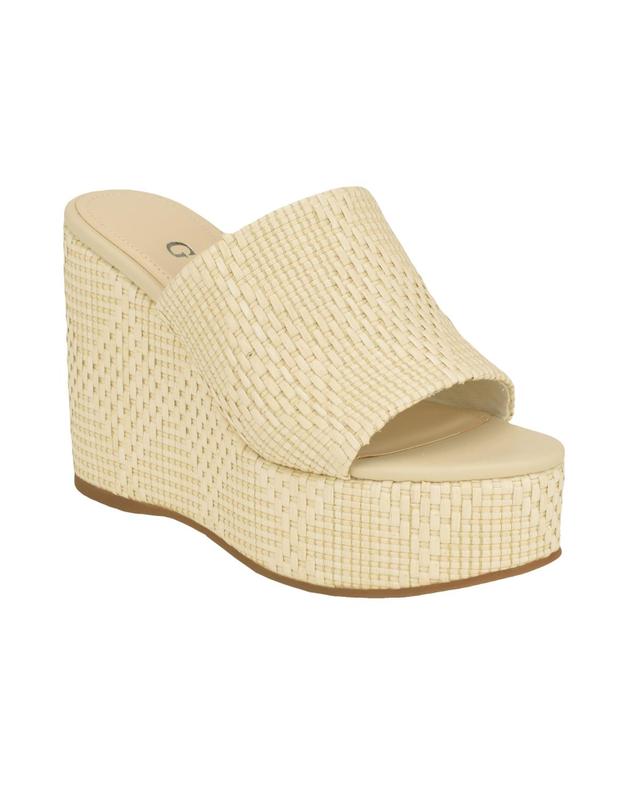 Guess Womens Yenisa Single Band Slide Platform Wedge Sandal Womens Shoes Product Image